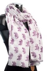 Elephant Design Scarf Cotton Pashmina