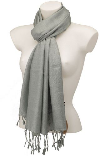 YS1255 Shimmering Scarf: Pearl