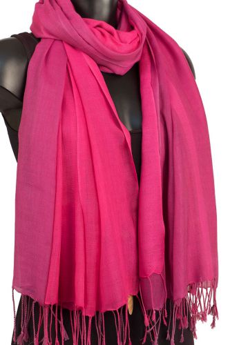 Double Layer Cotton Shawl: Silver