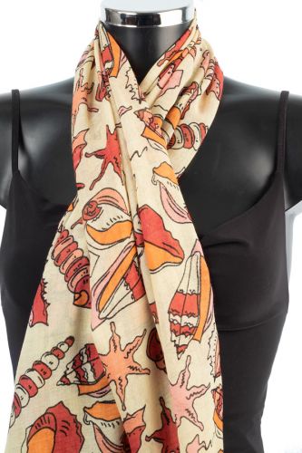 Sea Shell Scarf: Coral
