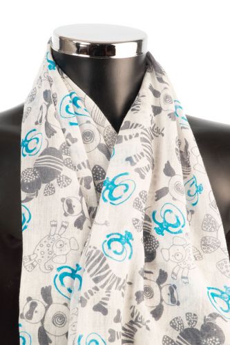 Cotton Scarf Monkey Print: Rust