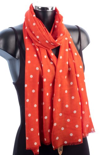 Polka Dot Scarf: Peach