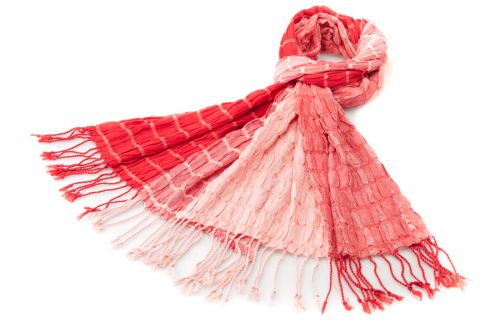 Soft Textured Scarf: Red