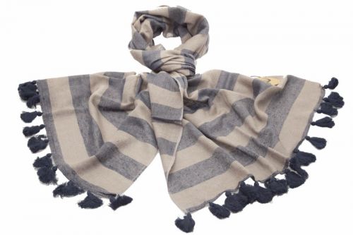 Silk Blend Winter Scarf: Grey