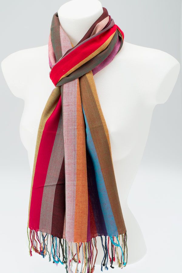 Striped Wool MIx Scarf | Wholesale Scarf Supplier BAFTS